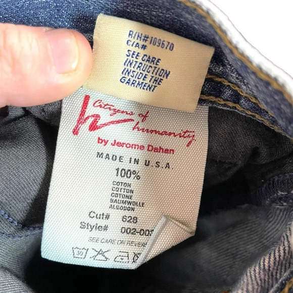 Citizens of Humanity Ingrid 002 Stretch Distressed Low Waist Flair Jeans Size 30 - Picture 17 of 17